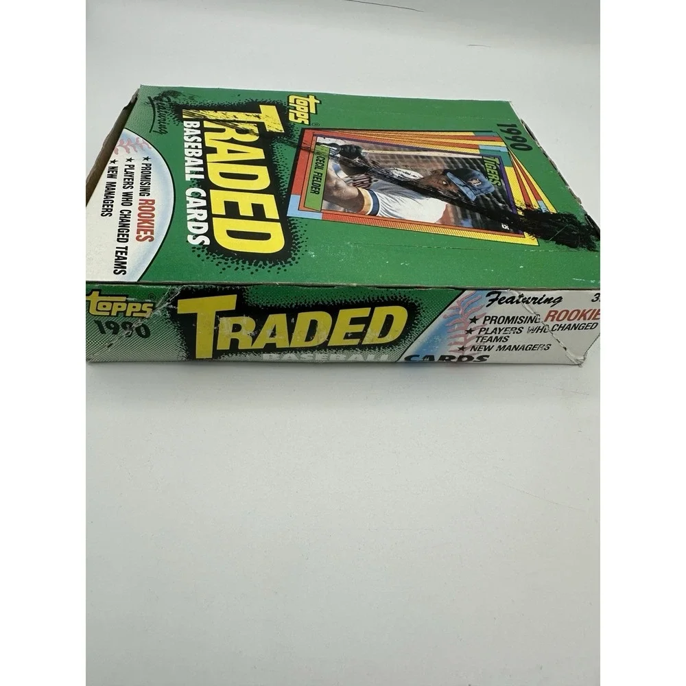 1990 Topps Traded Baseball Wax Box 36 Sealed Unopened Packs 7 Cards